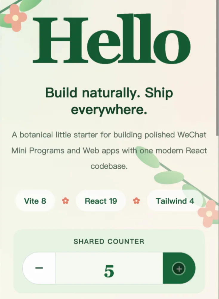 VPT 热更新后标题变为 Hello,计数器仍为 5